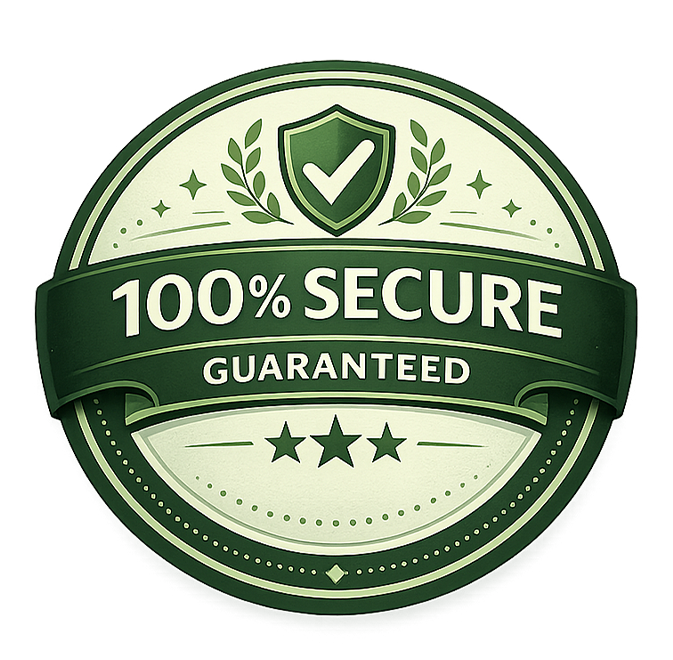 100 percent secure guaranteed badge