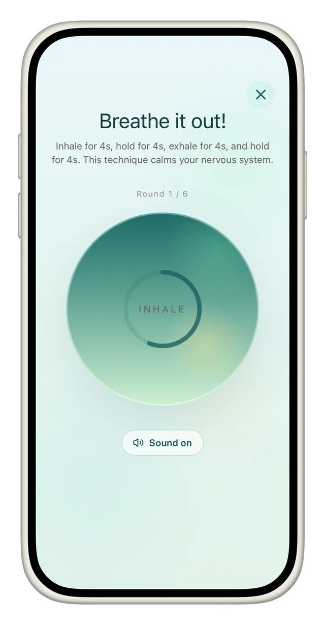 CannaClear box breathing exercise for cravings